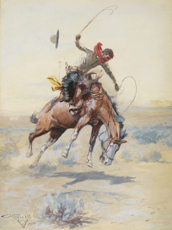 The Bucker painting by Charles M. Russell