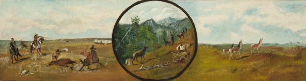 Western Scene painting by Charles M. Russell