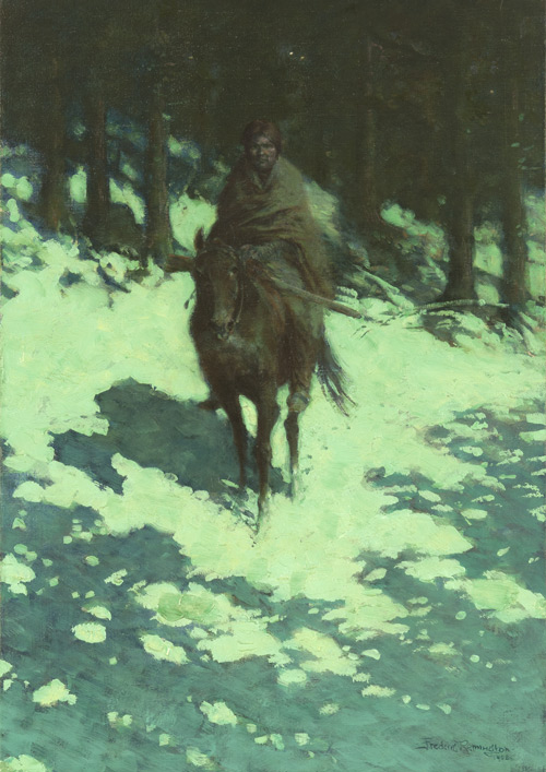 A Figure of the Night (The Sentinel), painting by Frederic Remington