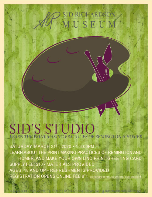 Sid's Studio Flyer