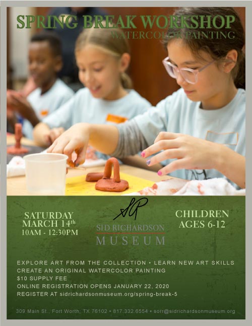 Spring Break Workshop: Watercolor Painting event Flyer