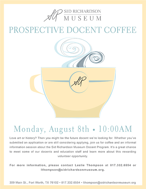 Prospective Docent Coffee event Flyer